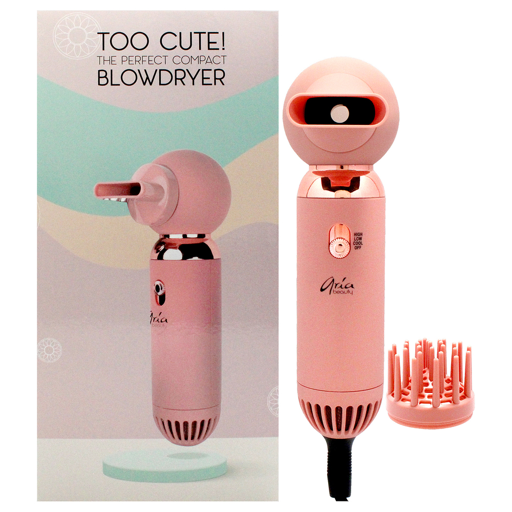Too Cute Compact Blowdryer - Rose Gold by Aria Beauty Women 1 Pc Hair Dryer